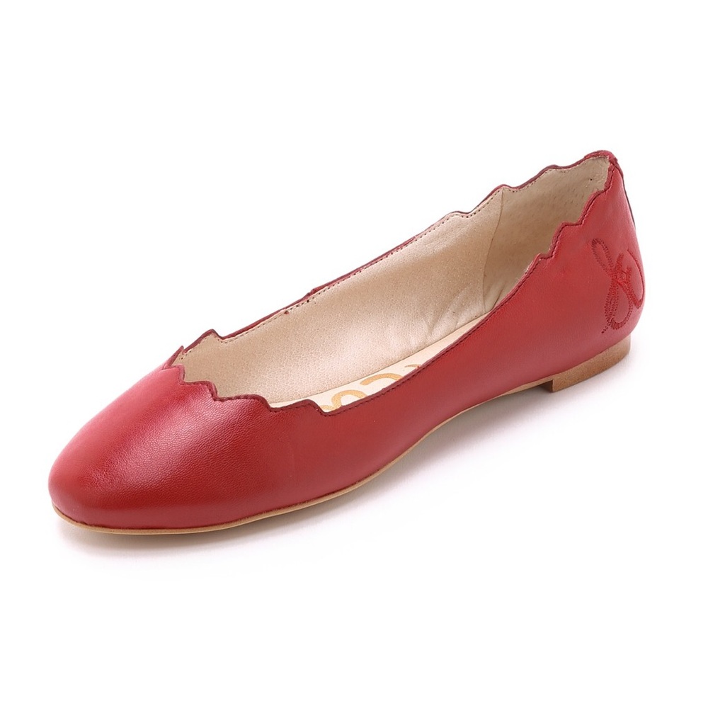Sam Edelman Augusta Red Leather Flats